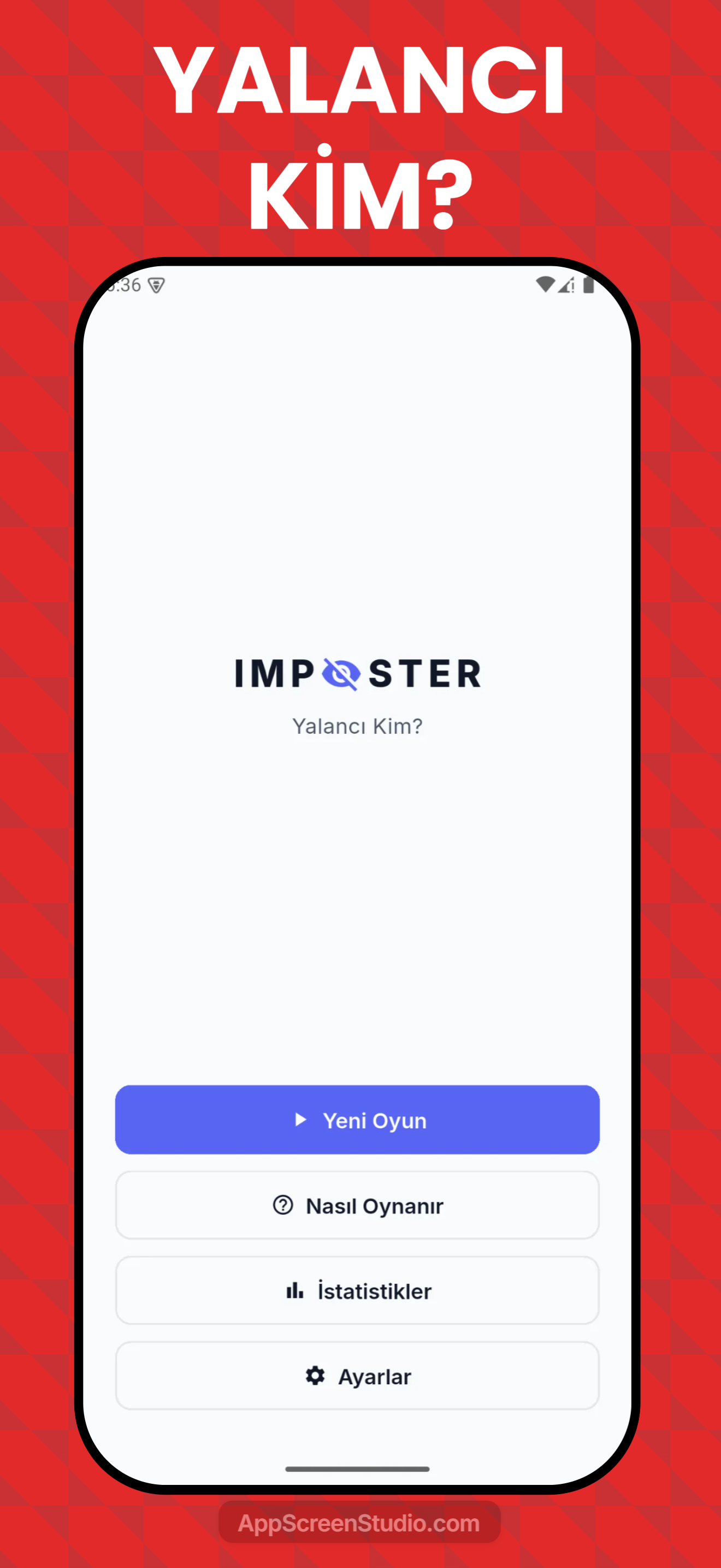 Imposter App Ekranı
